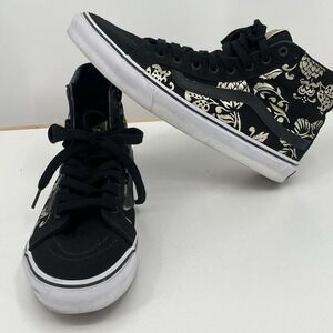 Vans Old Skool Hi Slim Black & Gold Sk8 50th Anniv Sneaker Men Size 8.5 Women 10